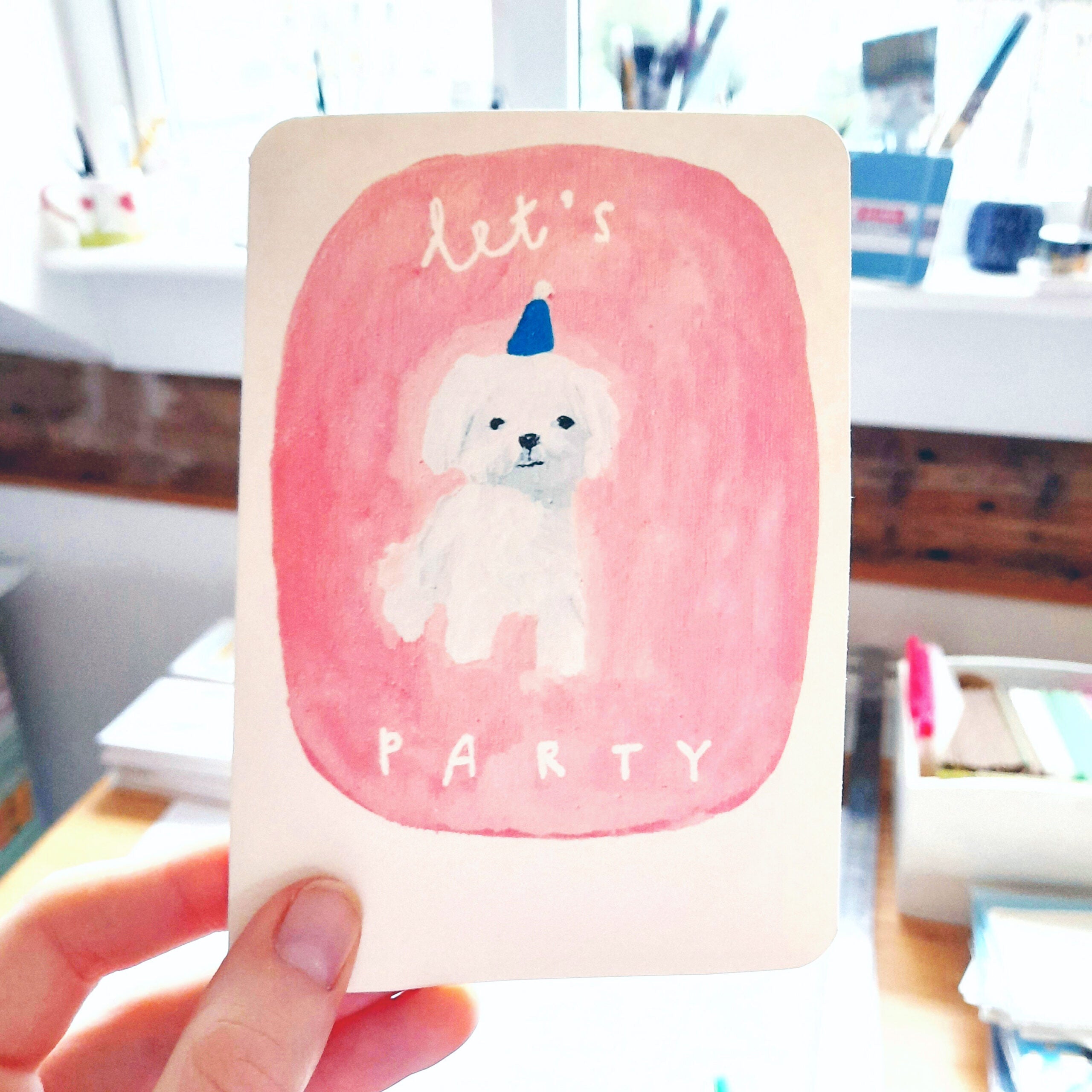 Let's Party Dog Greeting Card