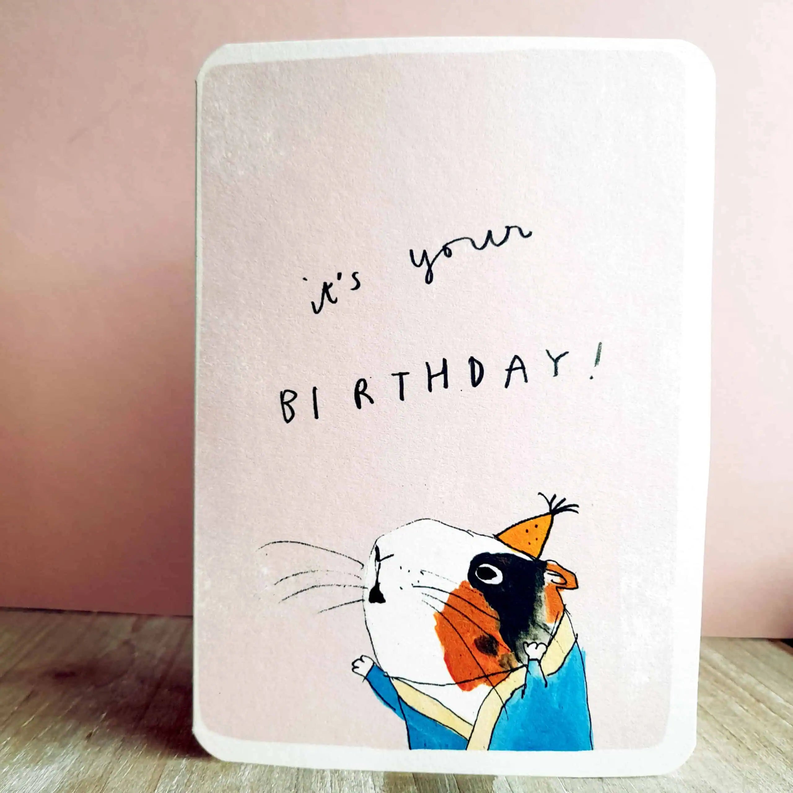 Party Hat Guinea Pig Greeting Card