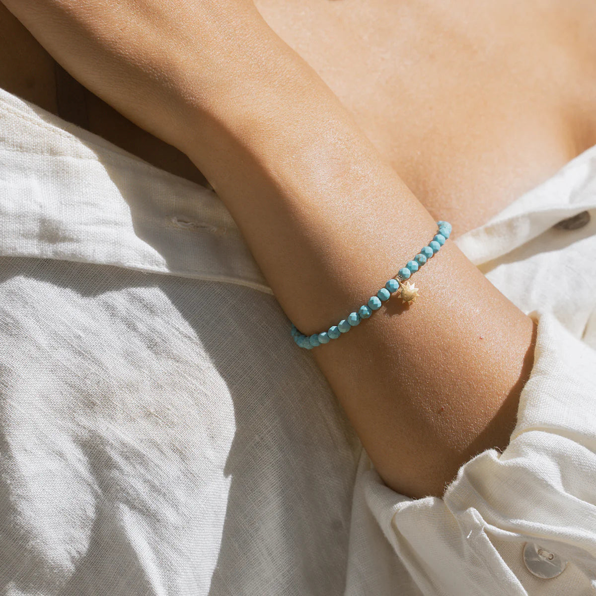 Ignite Vibrancy Turquoise Sun Stretch Bracelet