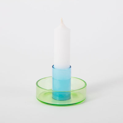Duo Tone Glass Candle Holder