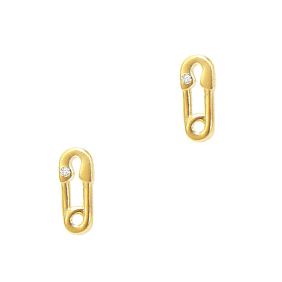 Simple Safety Pin Stud Earrings