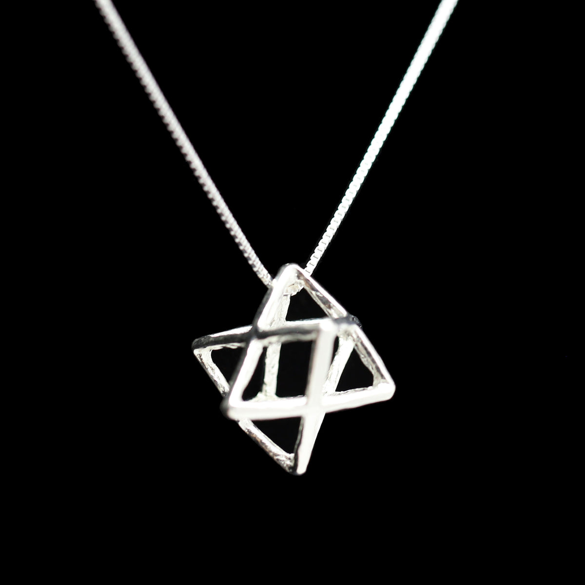 Sterling Merkava Star of David Necklace