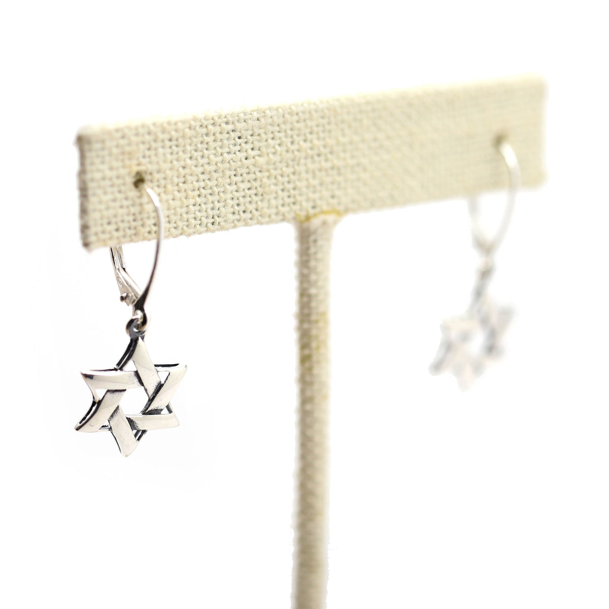 Sterling Star of David Dangle Earrings