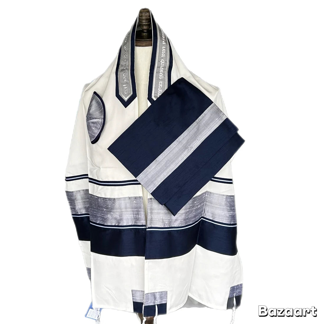 Tallit Set Navy & Silver