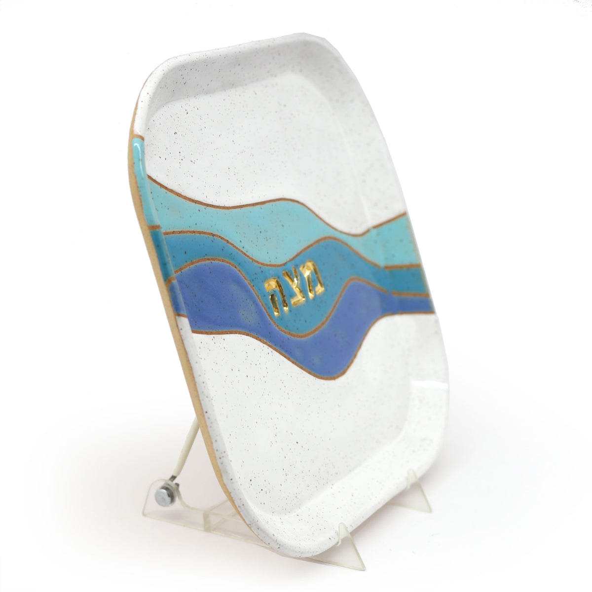Handmade Ceramic Matzah Plate