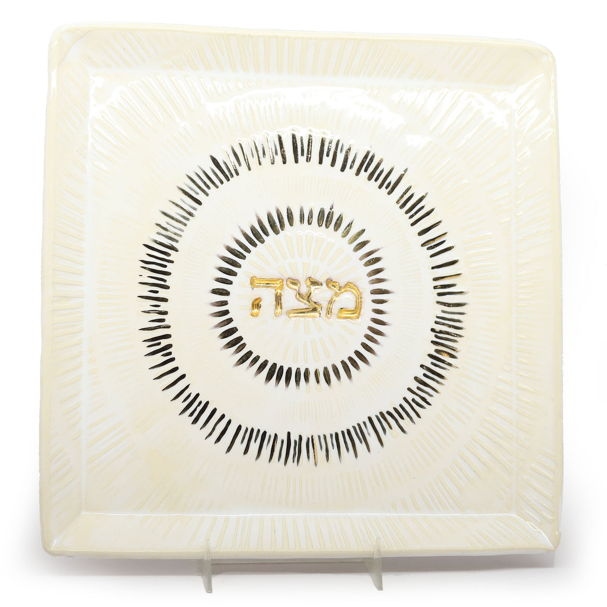 Handmade Ceramic Matzah Plate