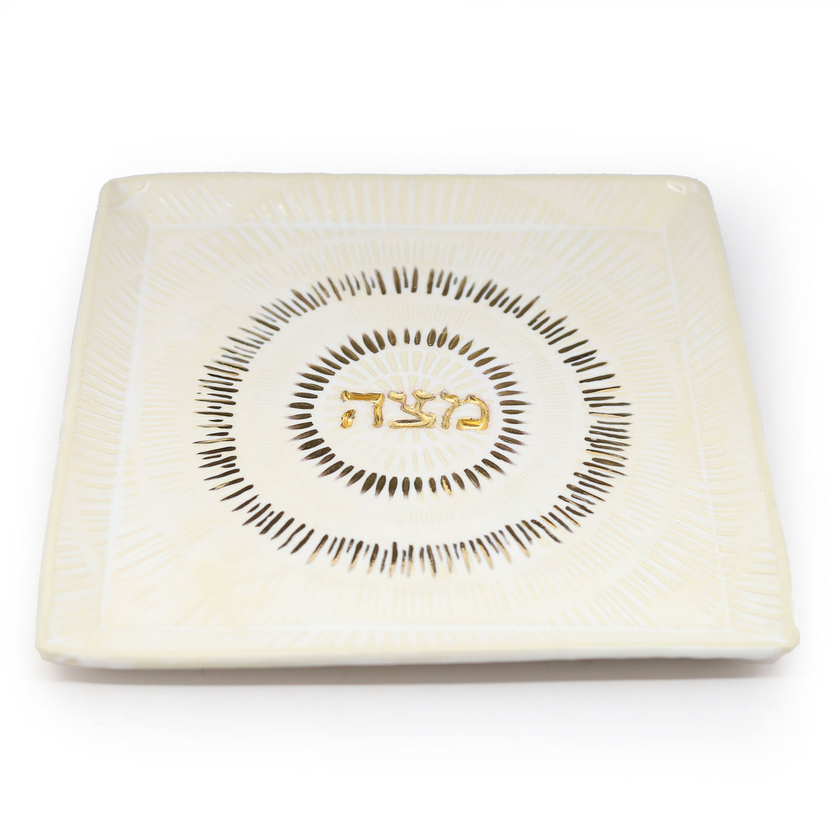 Handmade Ceramic Matzah Plate