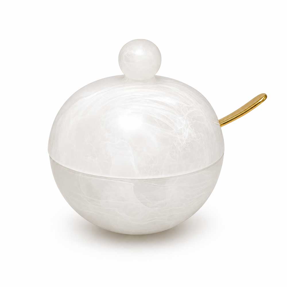 Resin Snow Drift Honey Dish