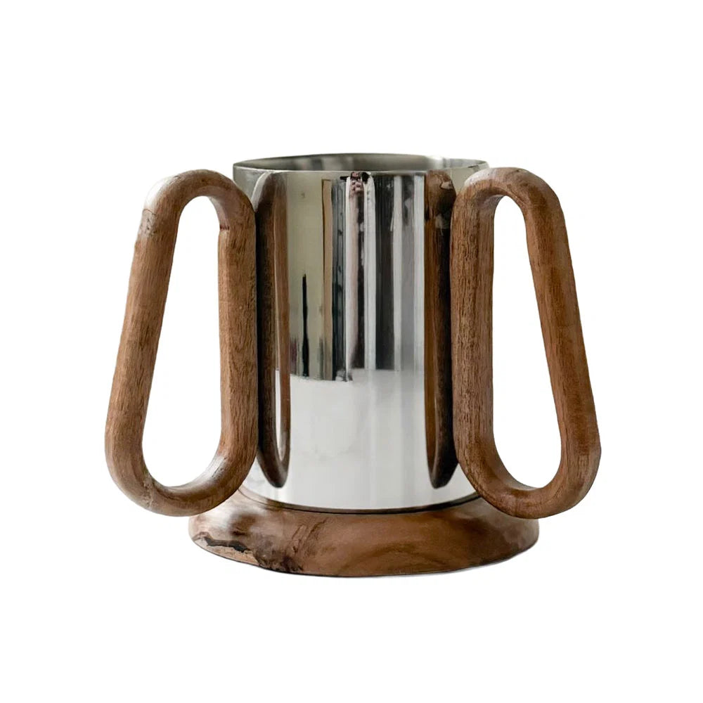 Wood & Stainless Steel Wash Cup