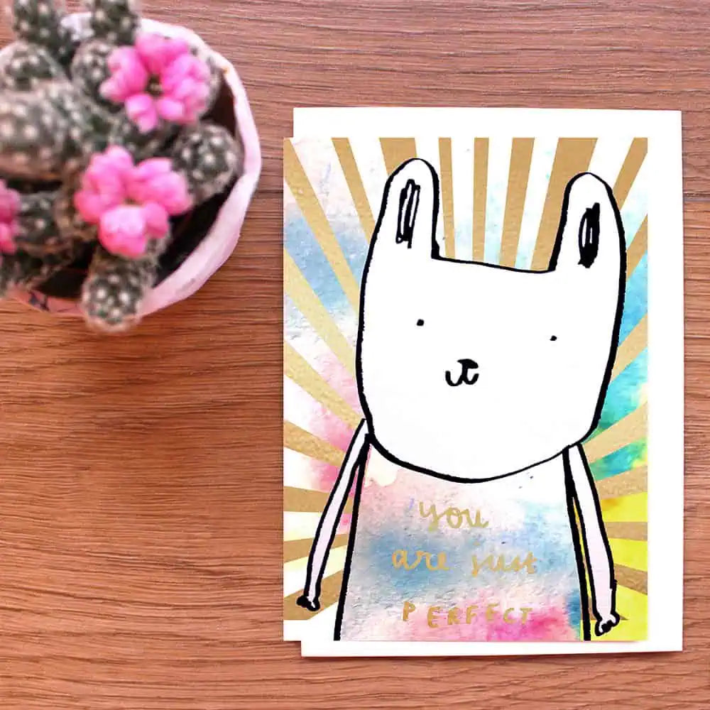 Just Perfect Bunny Greeting Card