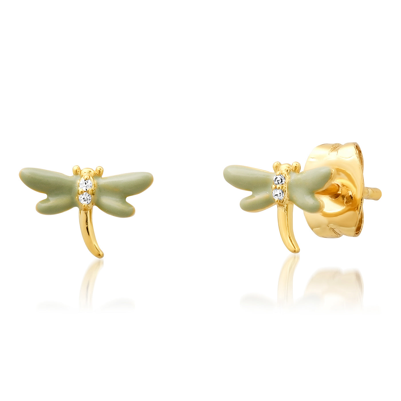 Delicate Dragonfly Stud Earrings