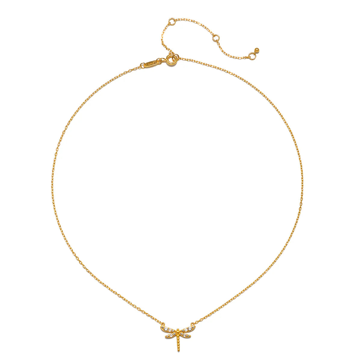 Transforming Spirit White Topaz Dragonfly Necklace