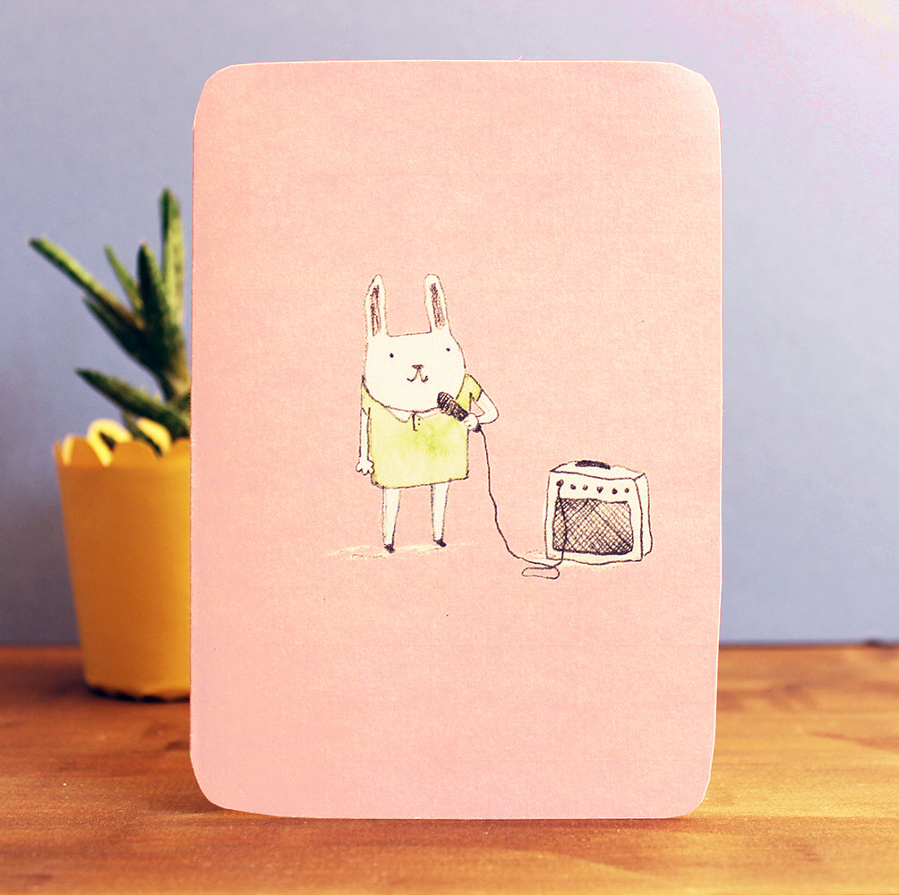 Singing Bunny Greeting Card