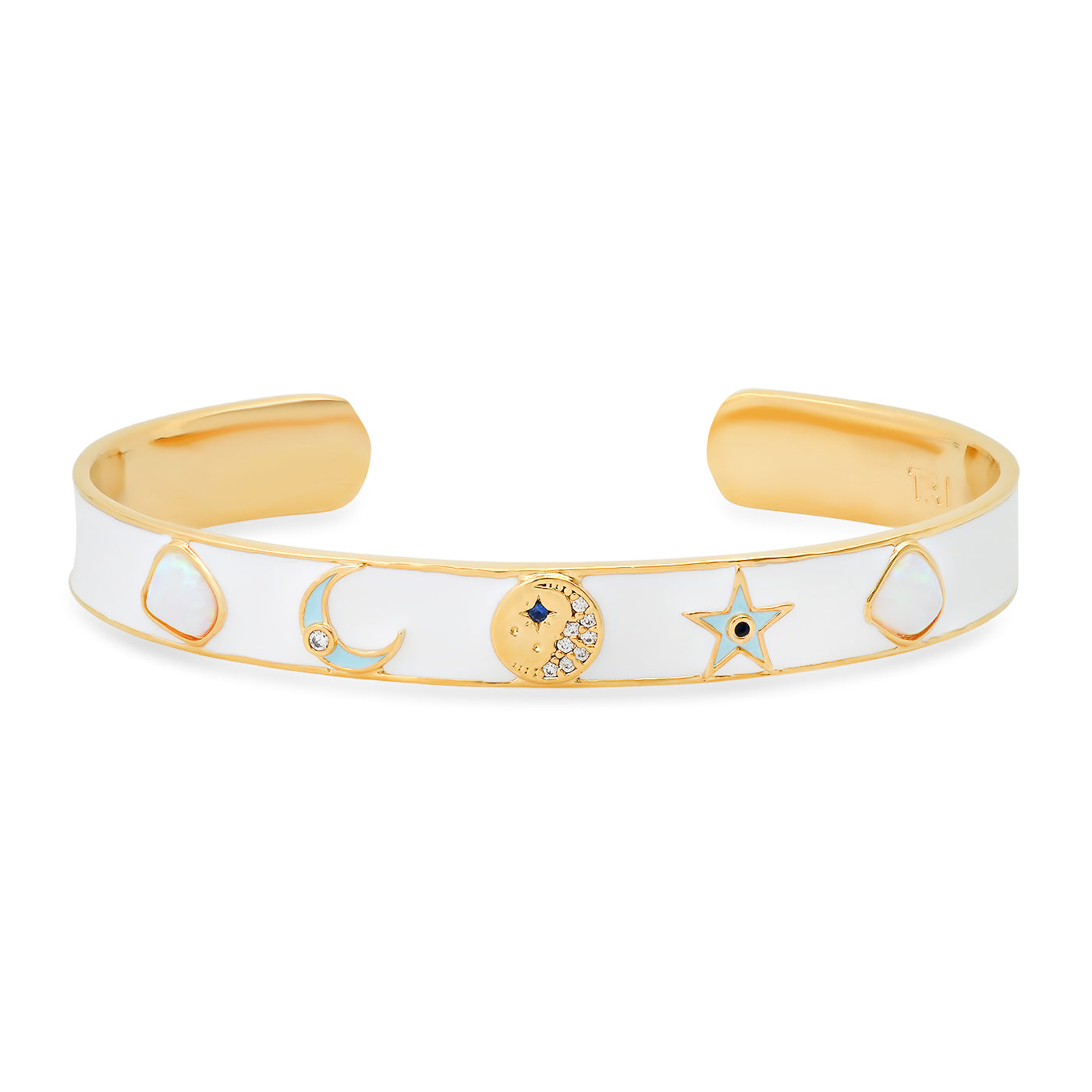Celestial Motif Open Cuff Bracelet
