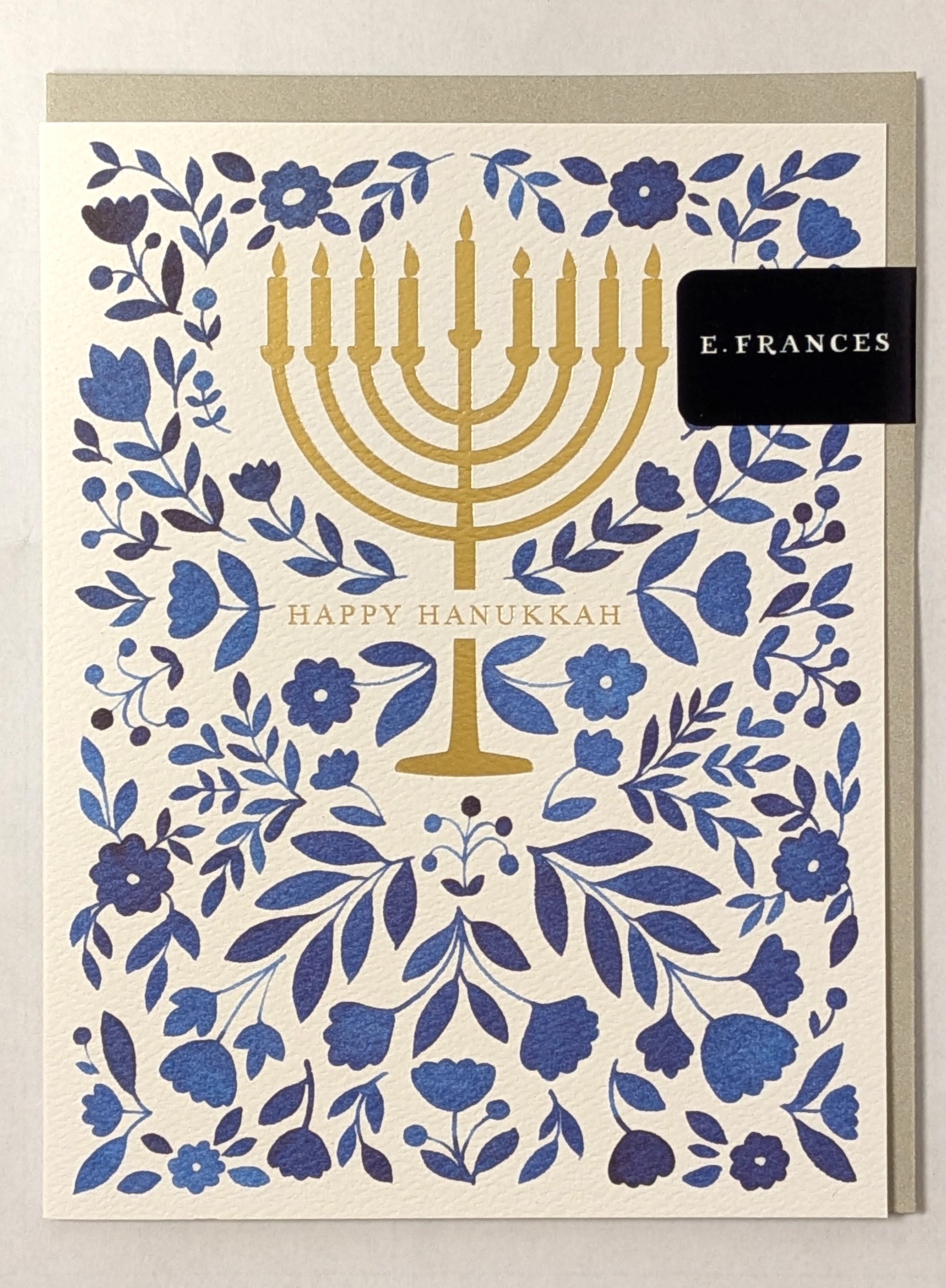 Floral Menorah Greeting Card