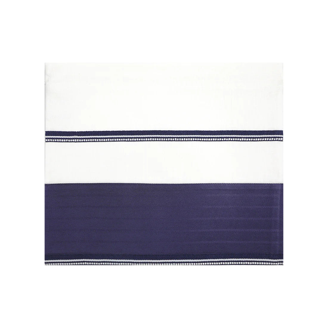 Ramat Gan (Navy with White Contrast Stripe) Tallit Set