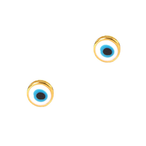 Enamel Round Eye Stud Earrings
