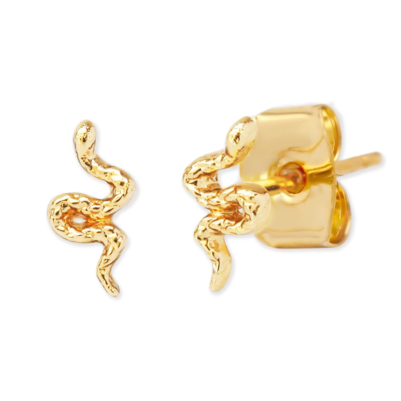 Modern Snake Stud Earrings