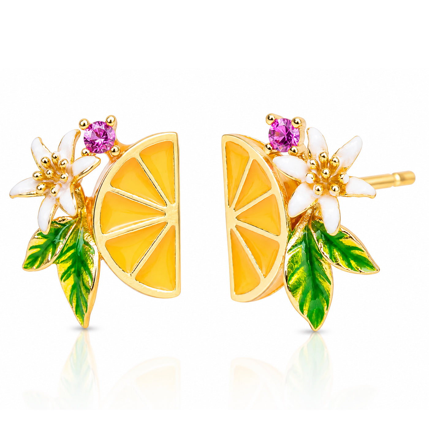 Citrus Bloom Stud Earrings