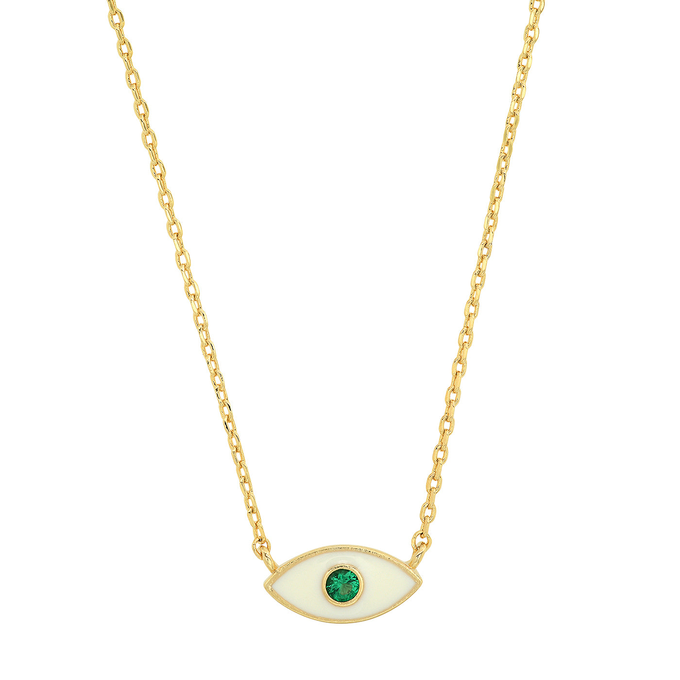 Enamel Evil Eye Necklace