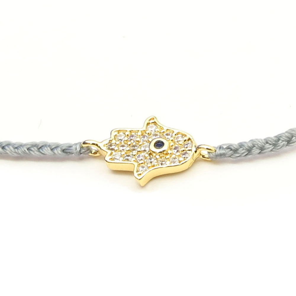 Handmade Braided Bracelet with Jewish Charm
