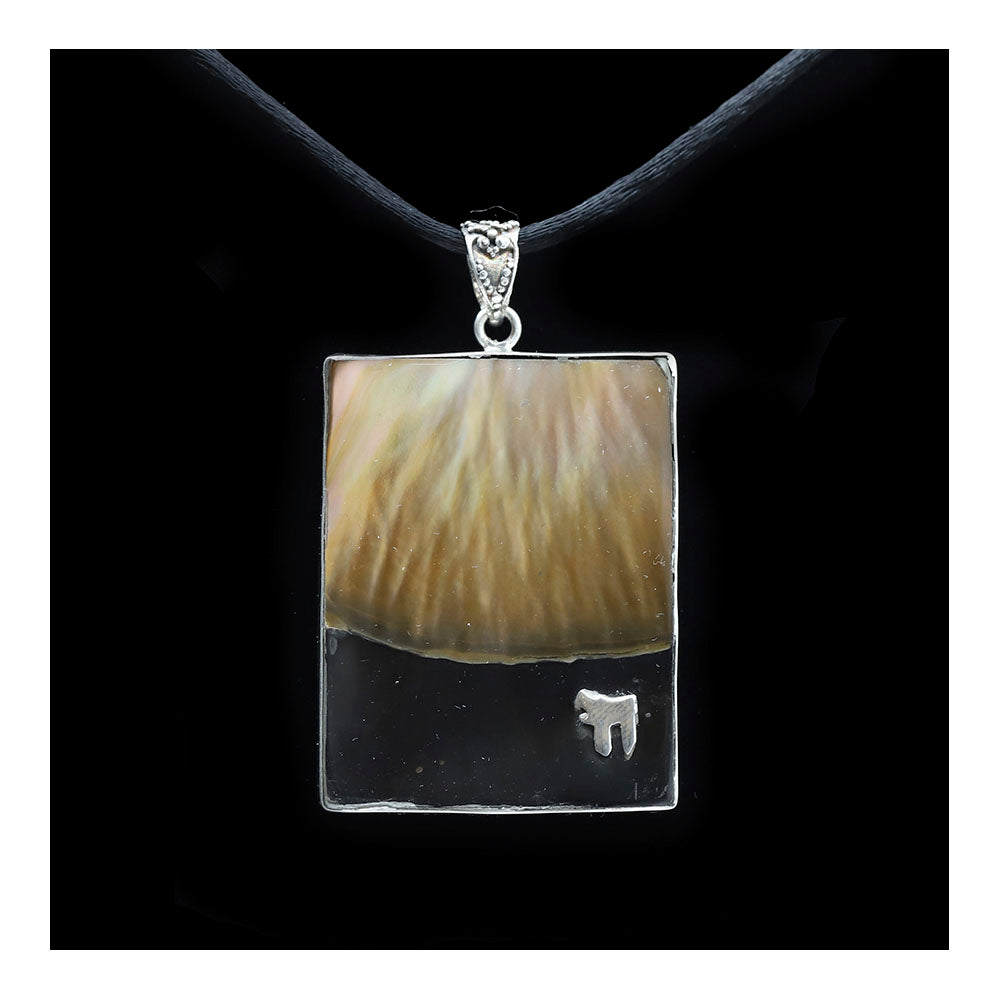 Chai on Mussel Shell Necklace