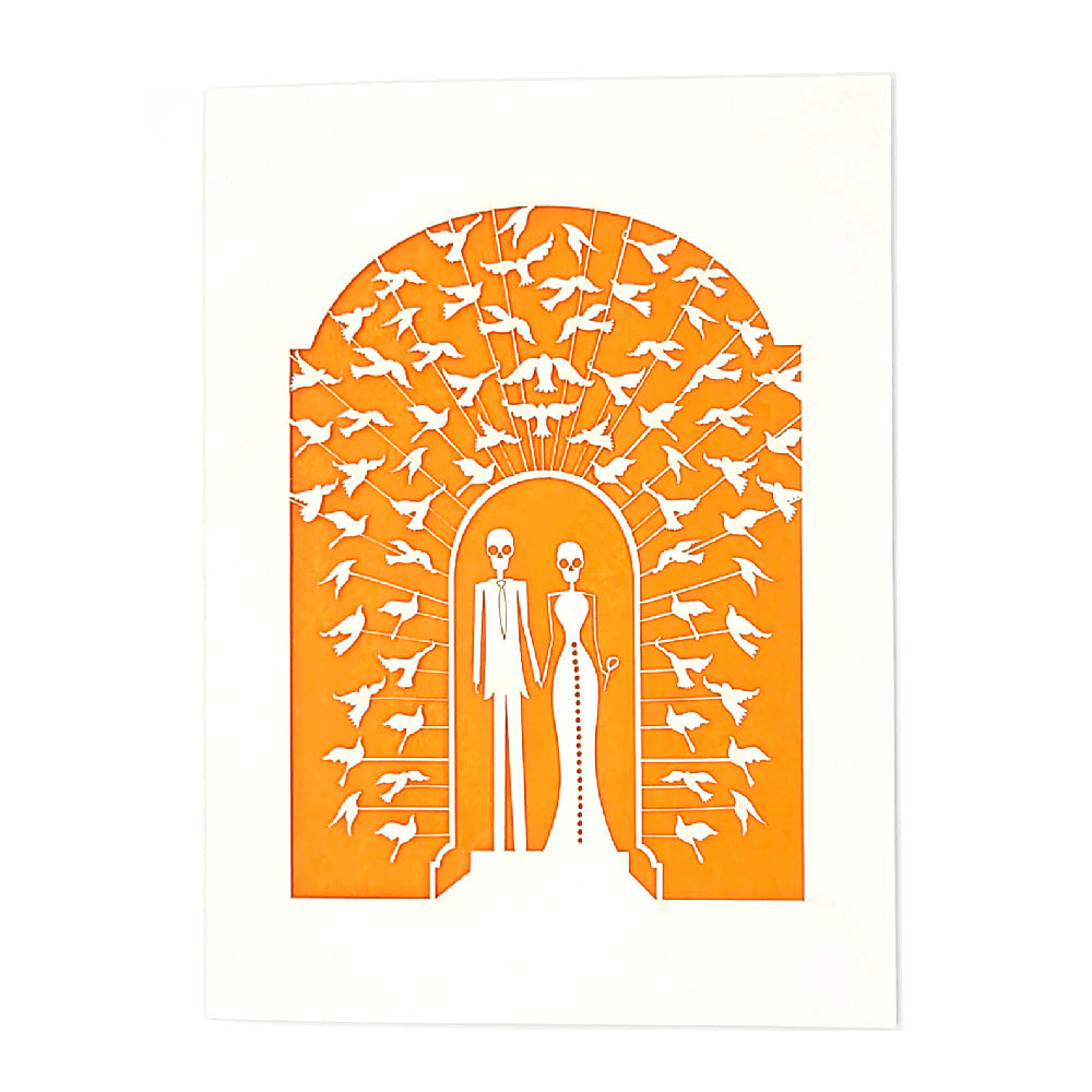Bride & Groom Papercut Card