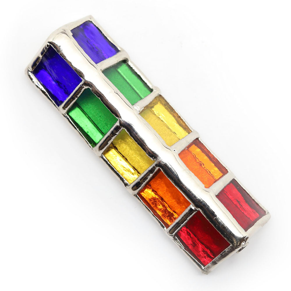 Glass and Stainless Silver Plated Mezuzah