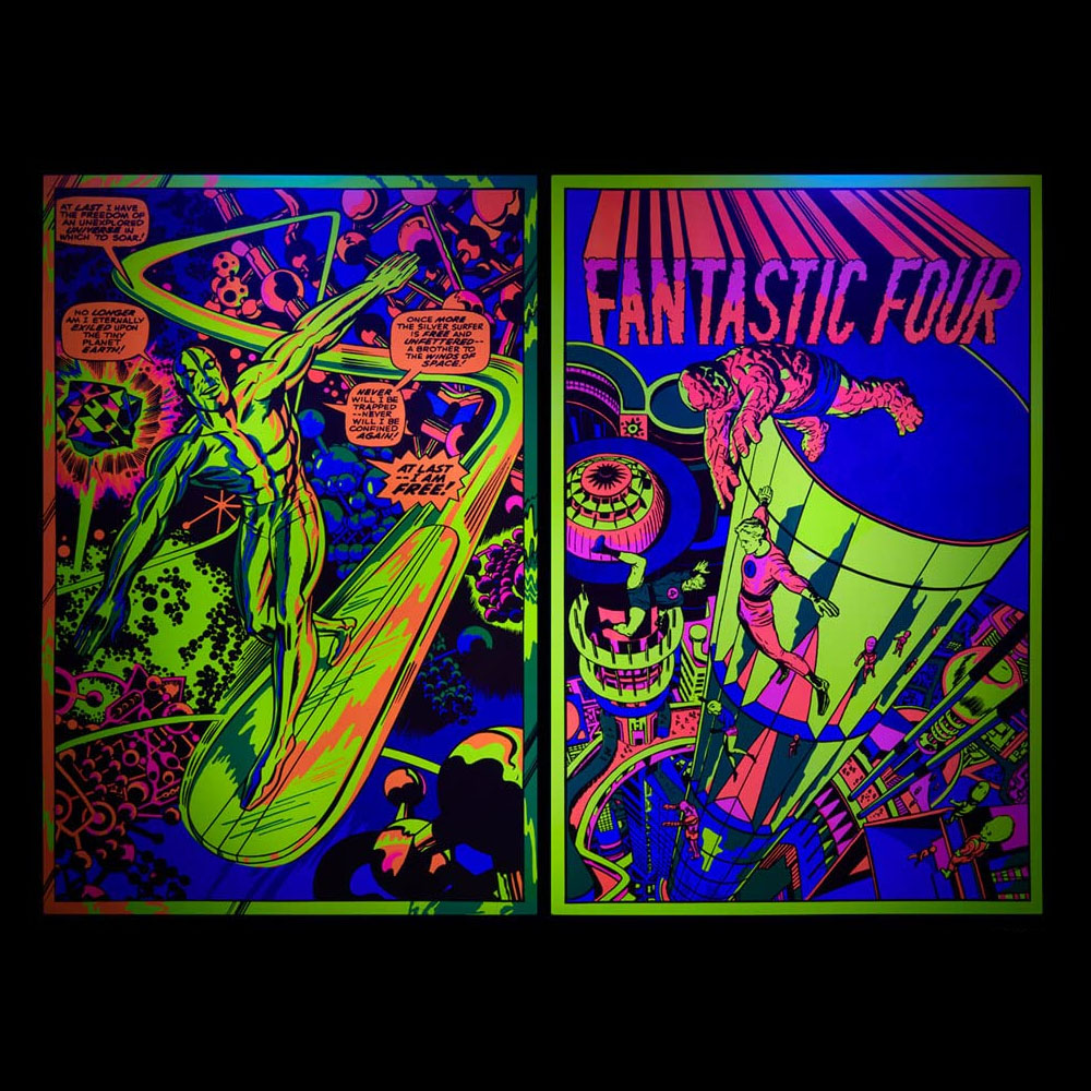 Marvel Classic Black Light Collectible Poster Portfolio