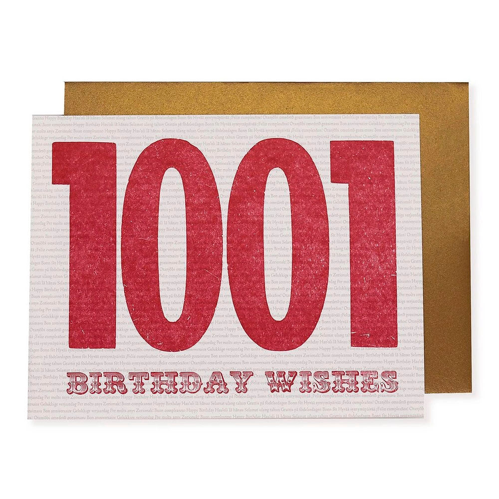 1001 Birthday Wishes Card