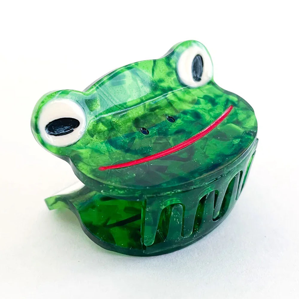 Mini Green Froggy Claw Hair Clip