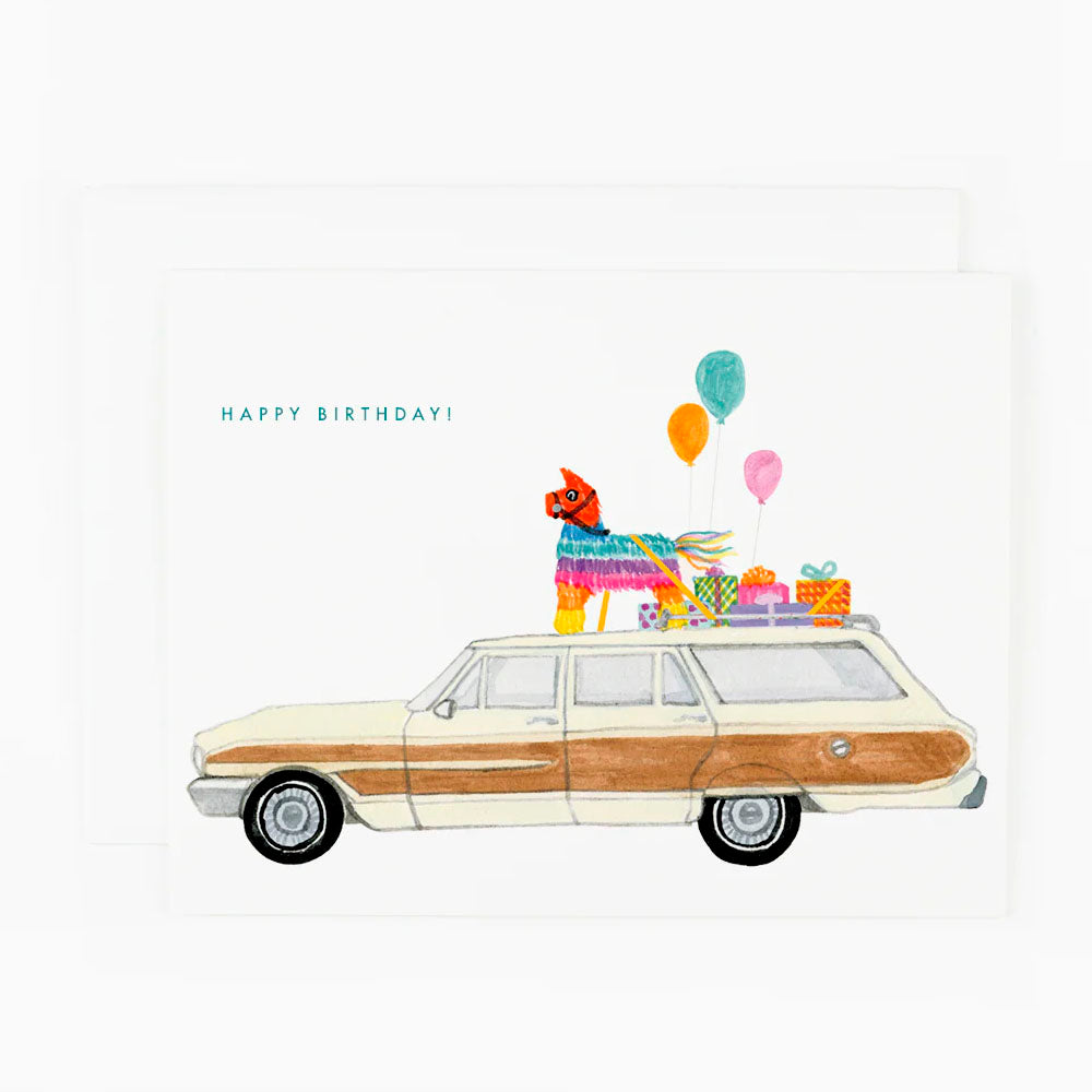 Party on the Way Greeting Card