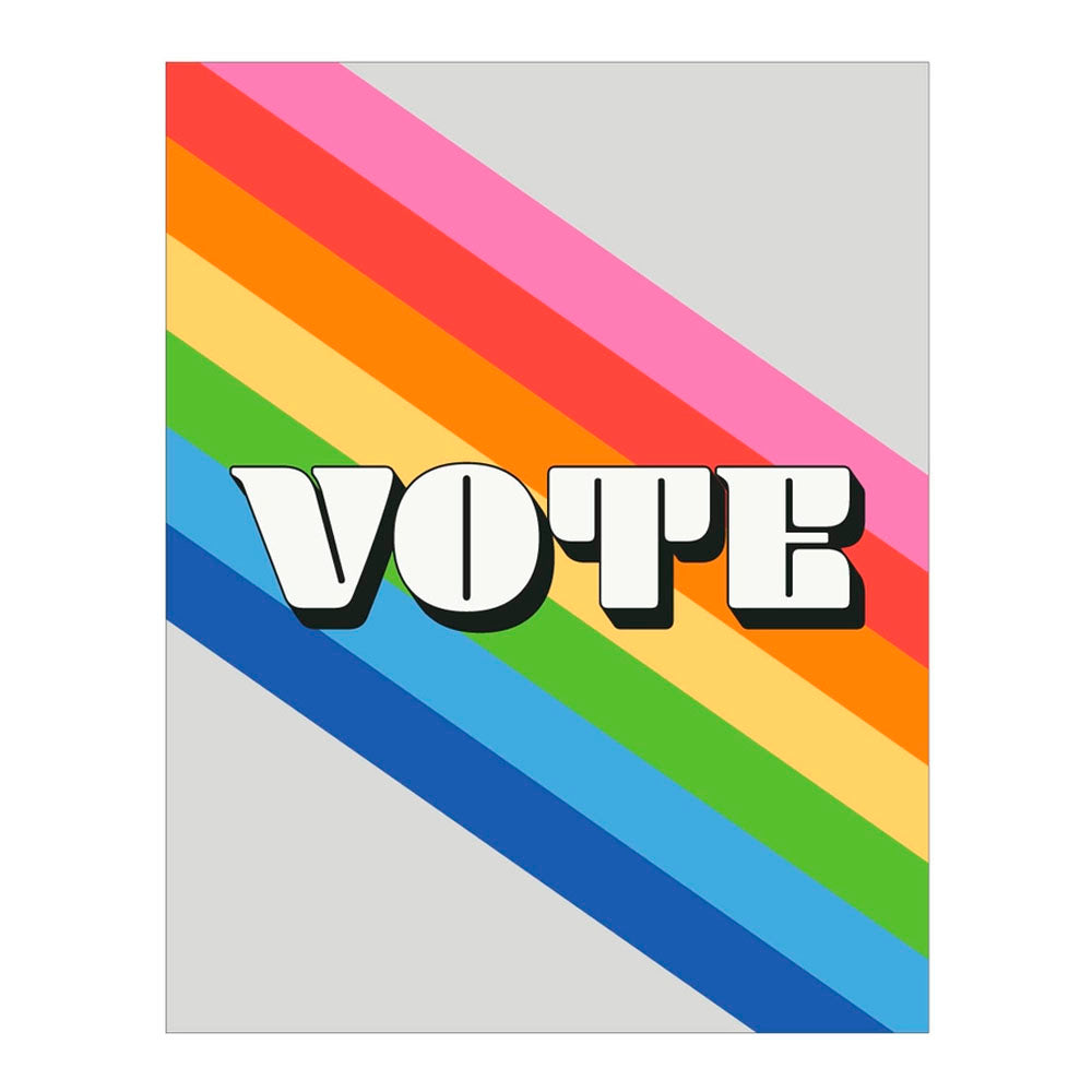 Vote Rainbow Greeting Card Vote Rainbow Greeting Card