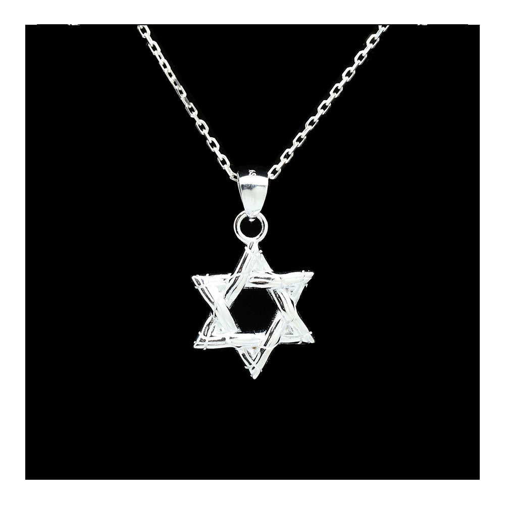 Straw Star of David Necklace