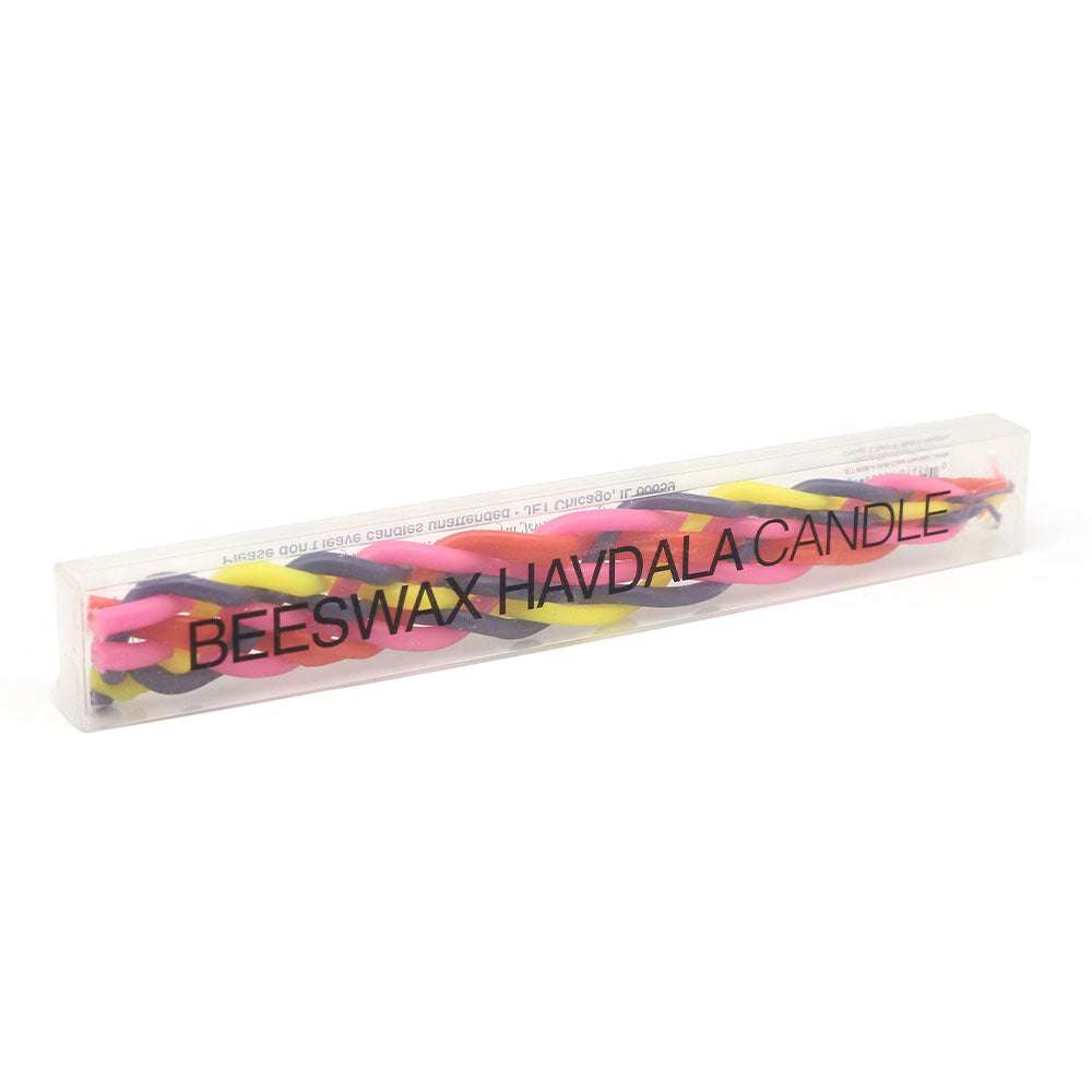Multi-Colored Beeswax Havdalah Candle