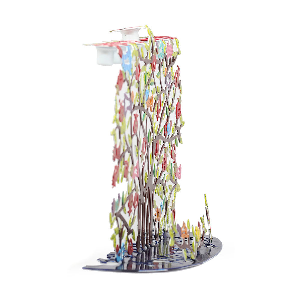 Hand Painted Pomegranates Hannukiah