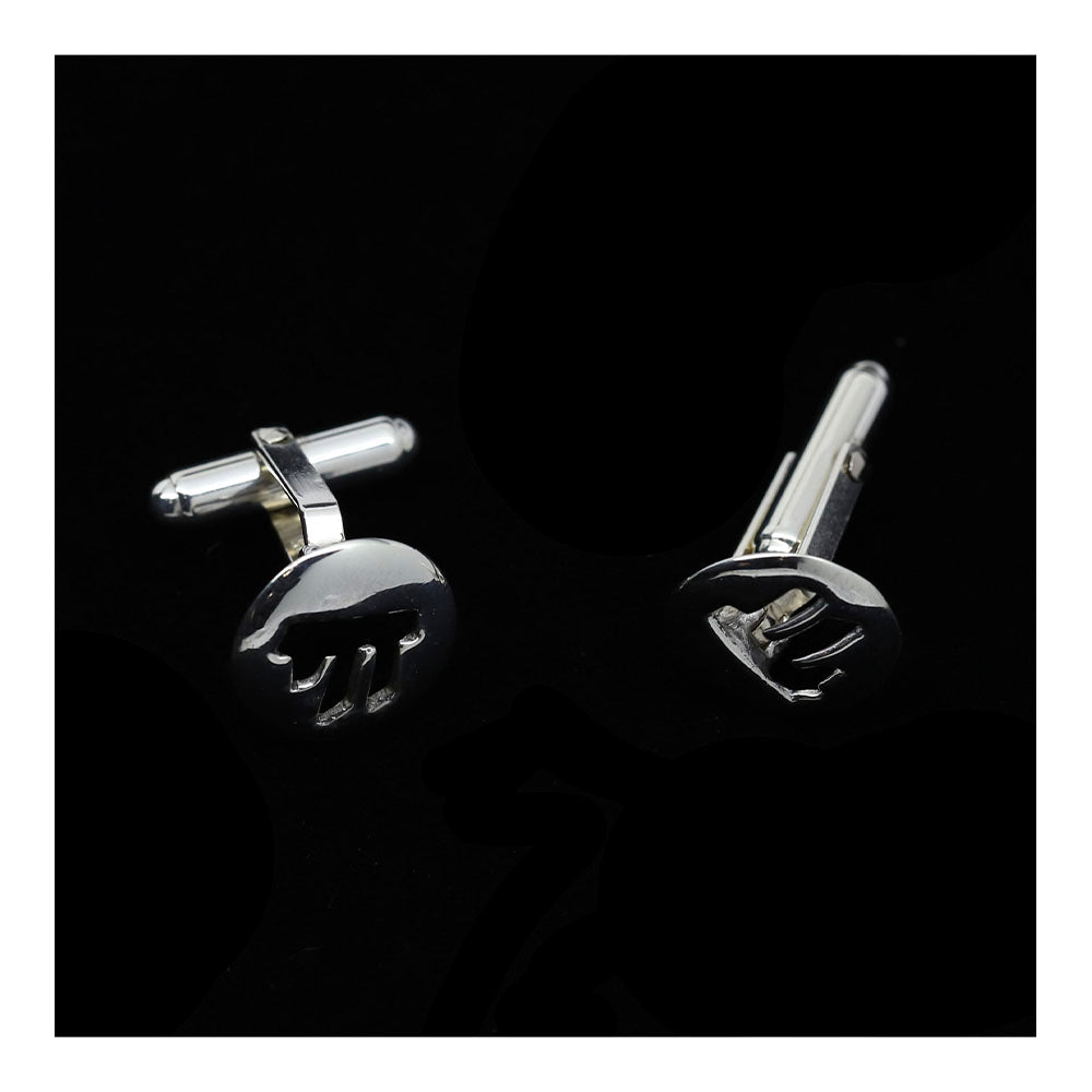 Sterling Encircled Chai Cufflinks