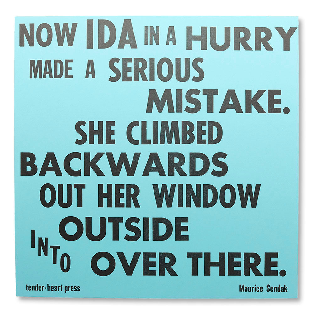 Letterpress Poster Outside Over There
