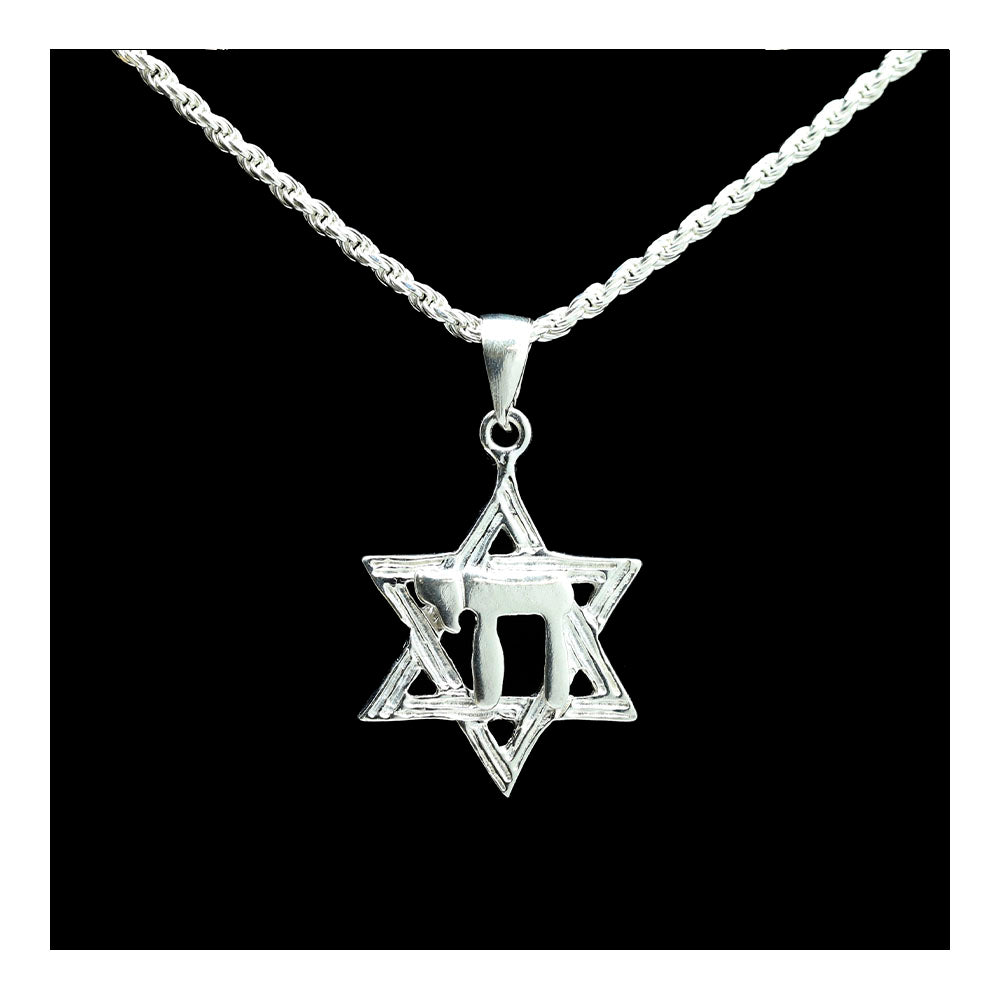 Star of David with Chai Necklace