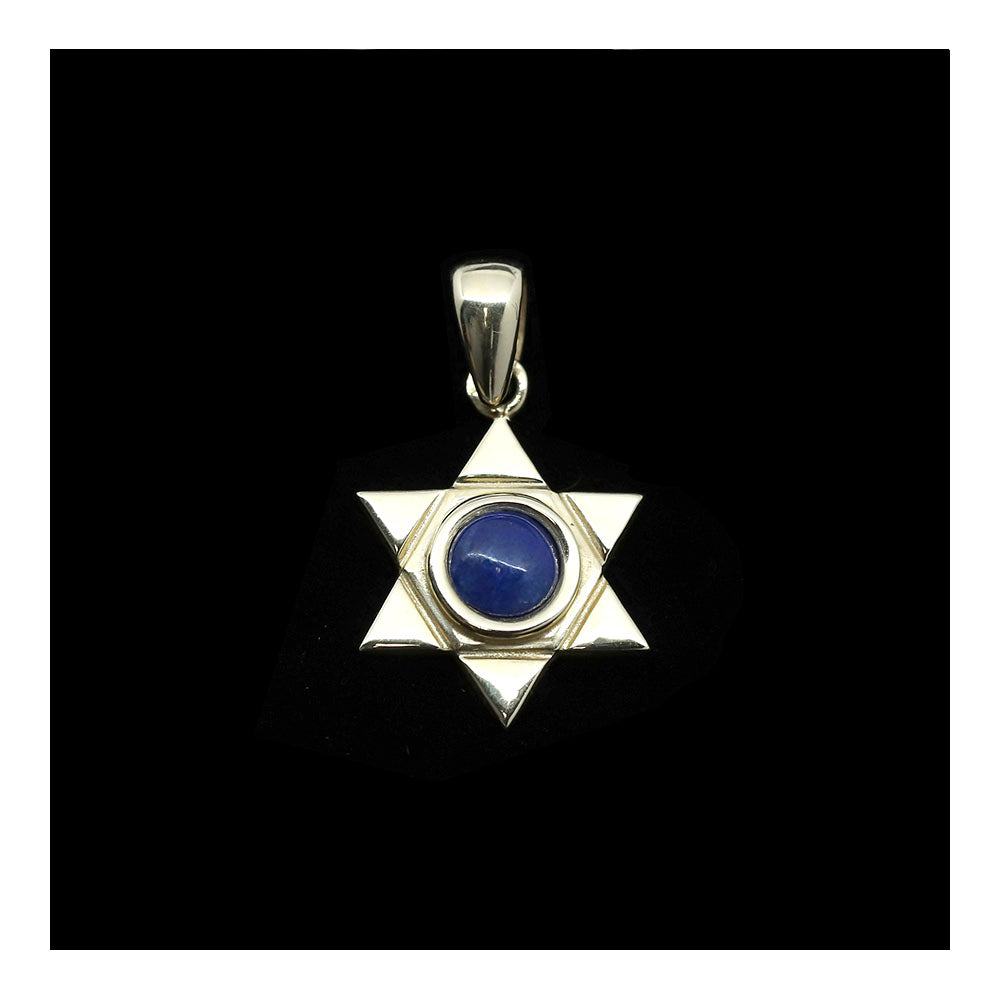 Star of David Pendant with Lapis Center