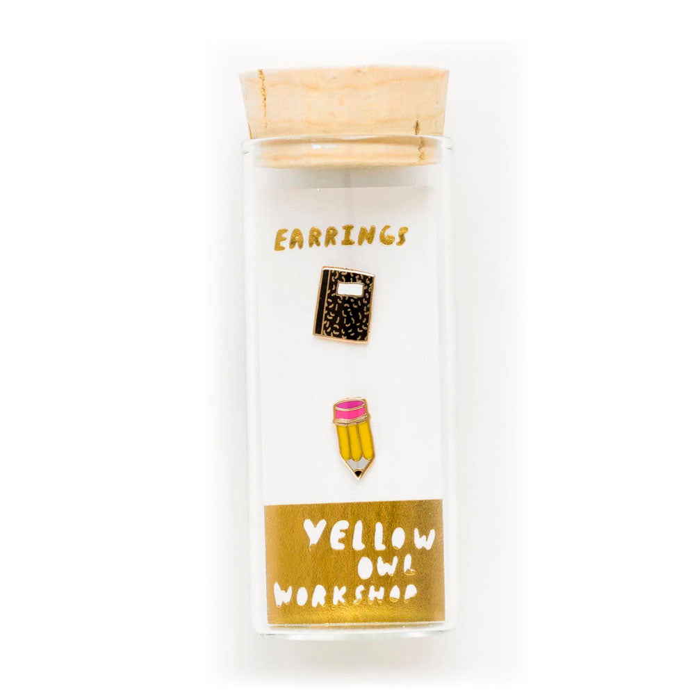 Pencil & Notebook Stud Earrings