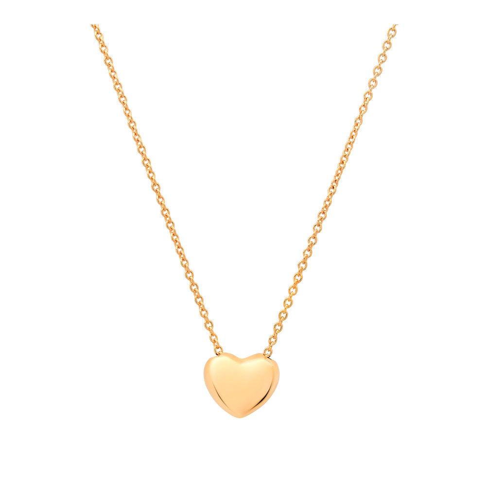 Small Puffy Heart Necklace