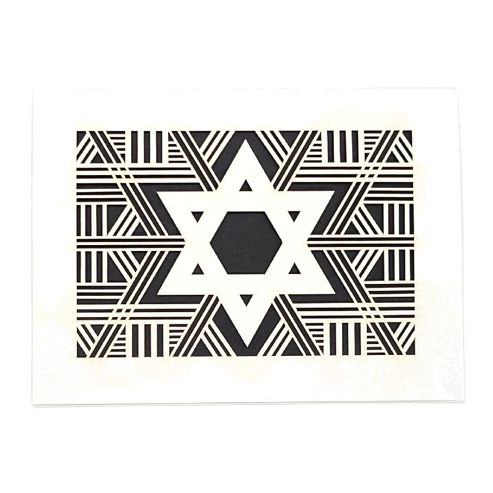 Star of David Papercut Greeting Card