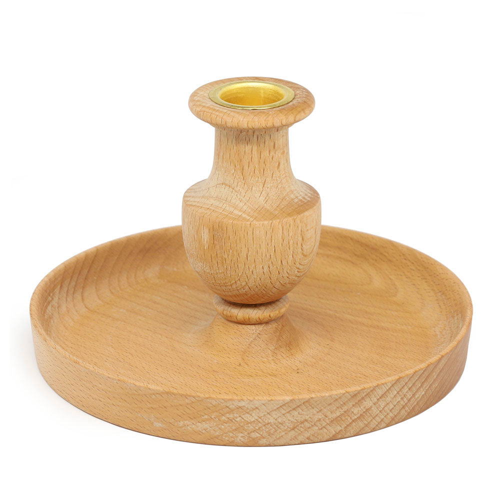 Kana Small Candlestick in Beechwood