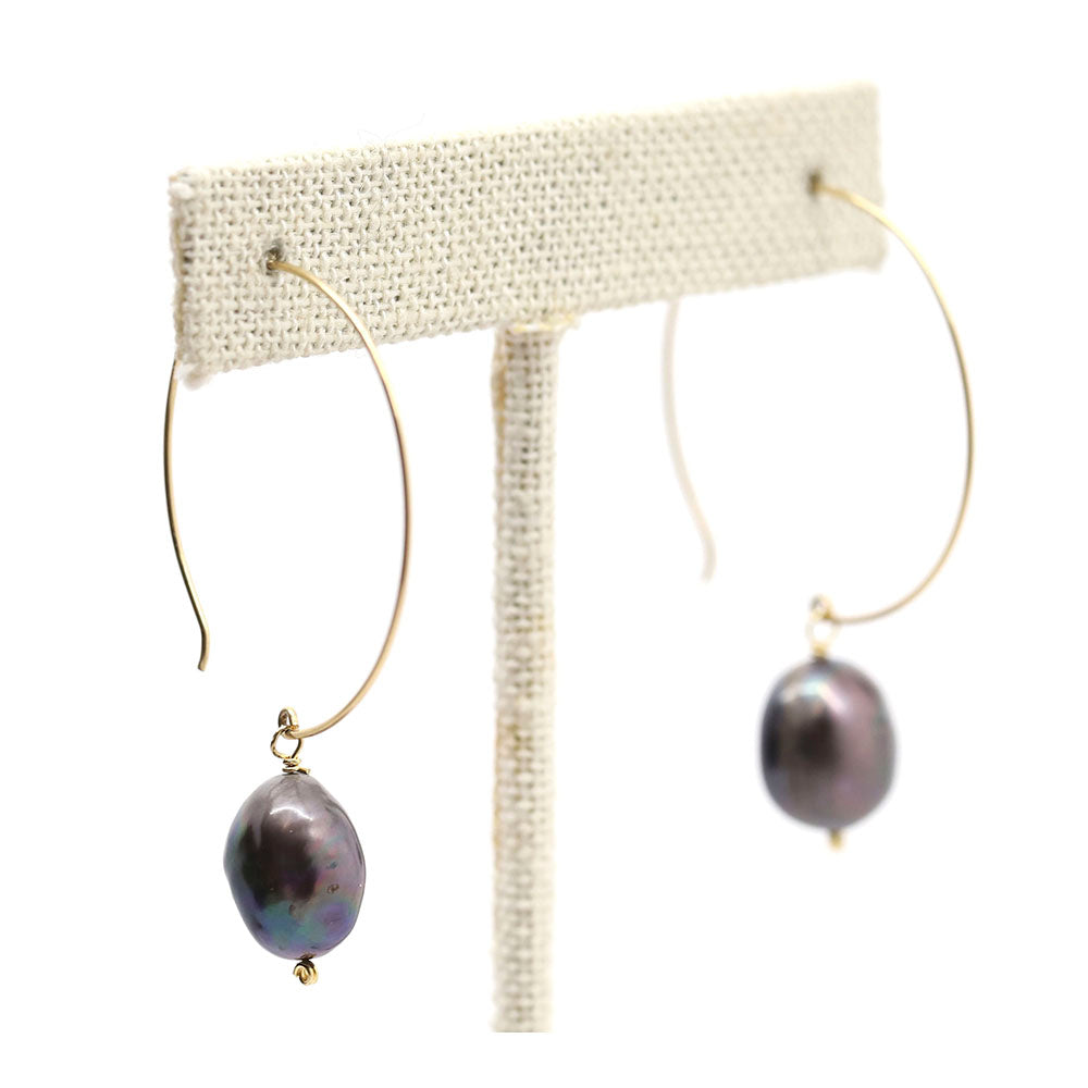 Purple Pearl Earrings