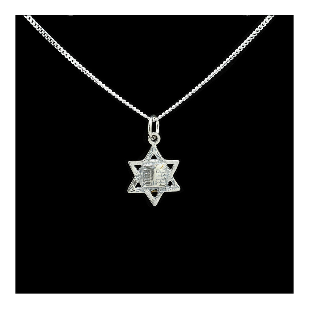 Star of David with 10 Commandments Necklace