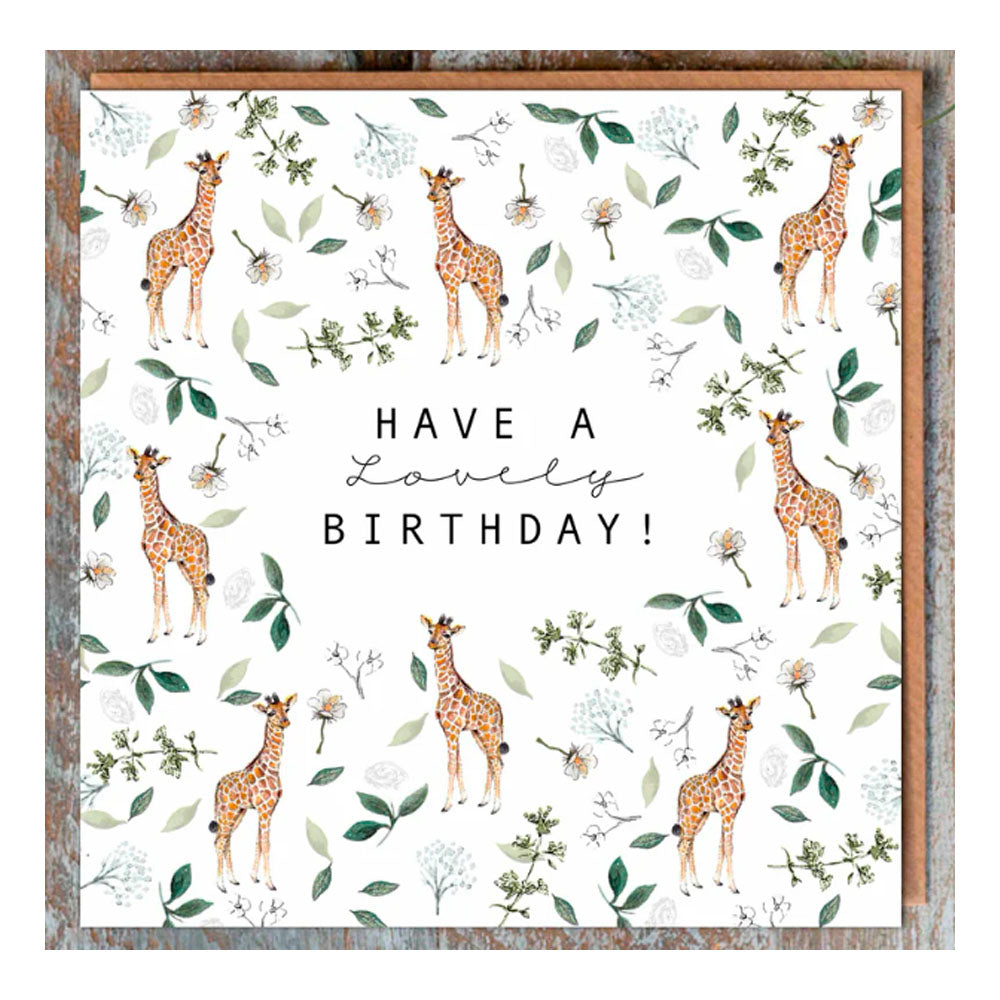 Have a Lovely Birthday (Giraffe) Greeting Card