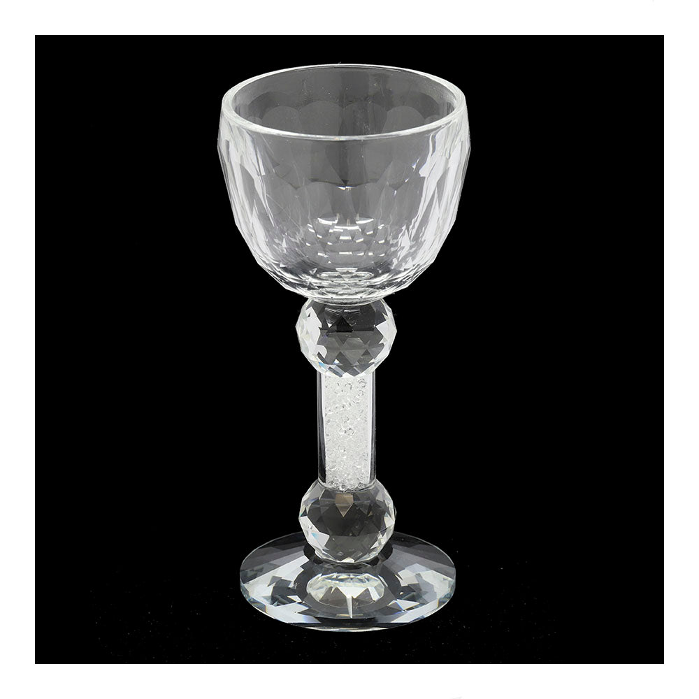 Kiddush Cup Cut Crystal Smash Glass Stem