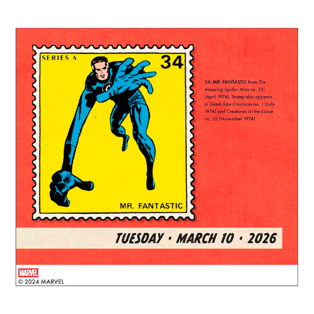 Marvel Value Stamps 2026 Day-to-Day Calendar