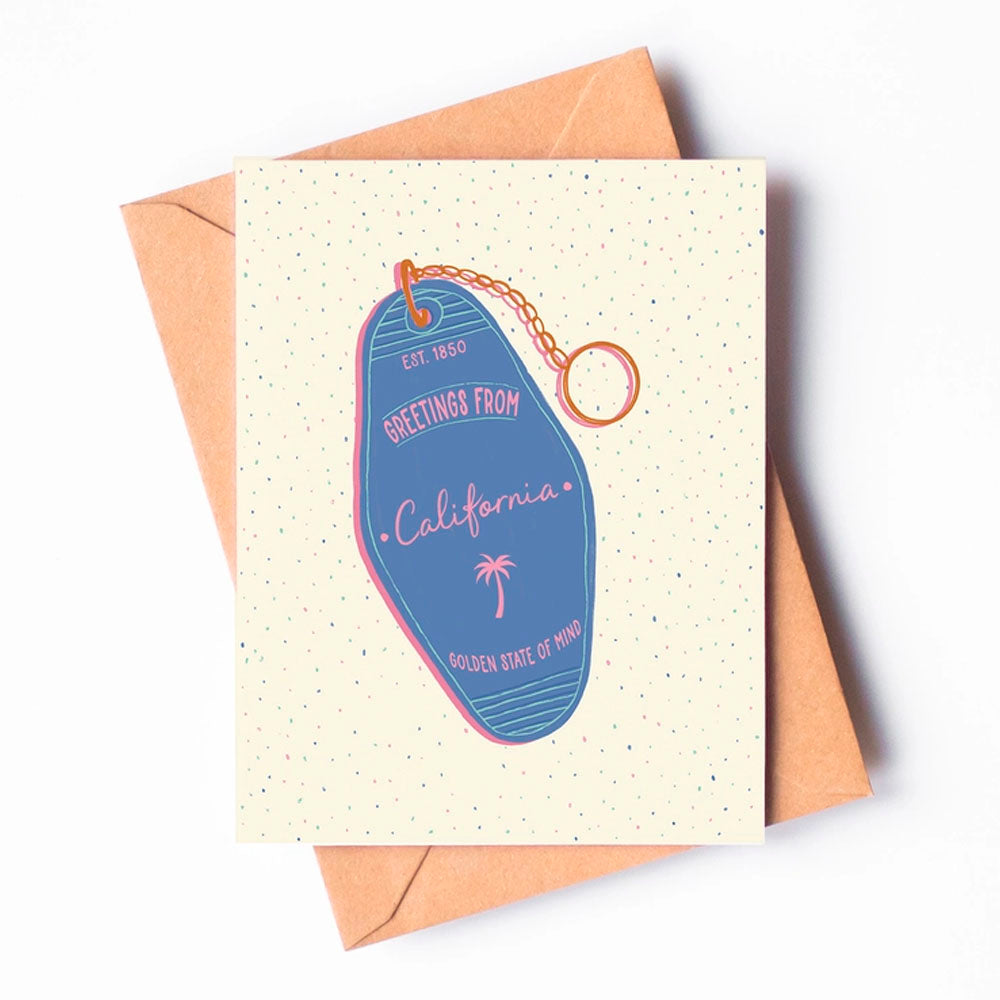 California Keychain Greeting Card